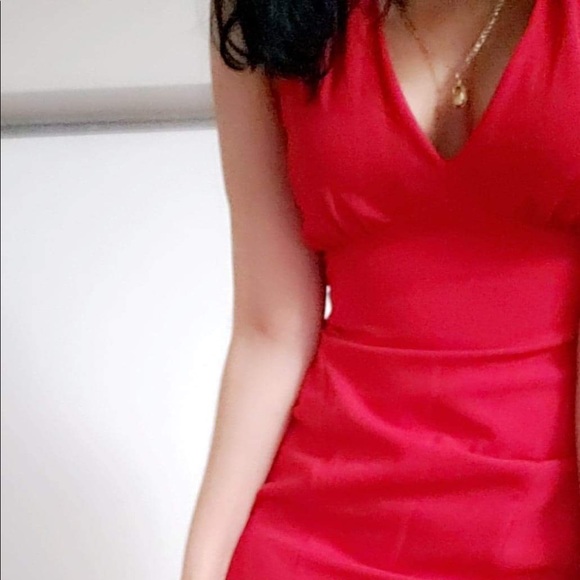 Vince Camuto Halter trumpet Red Gown - Picture 4 of 4